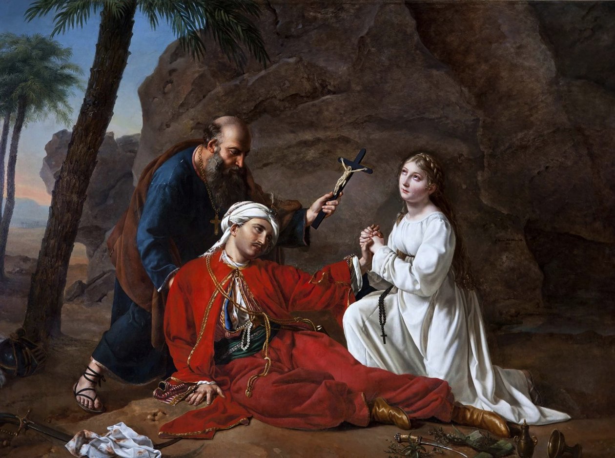 Malek-Adhel halála, 1814. alkotó: Césarine Henriette Davin Mirvault