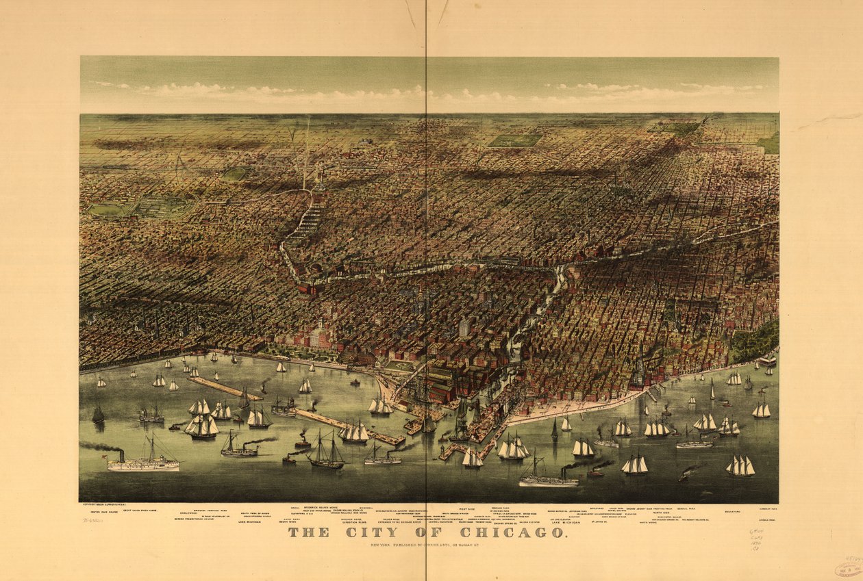 Chicago városa. alkotó: Currier and Ives