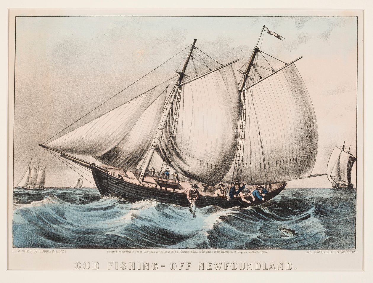 Tőkehalhalászat – Új-Fundlandon alkotó: Currier and Ives