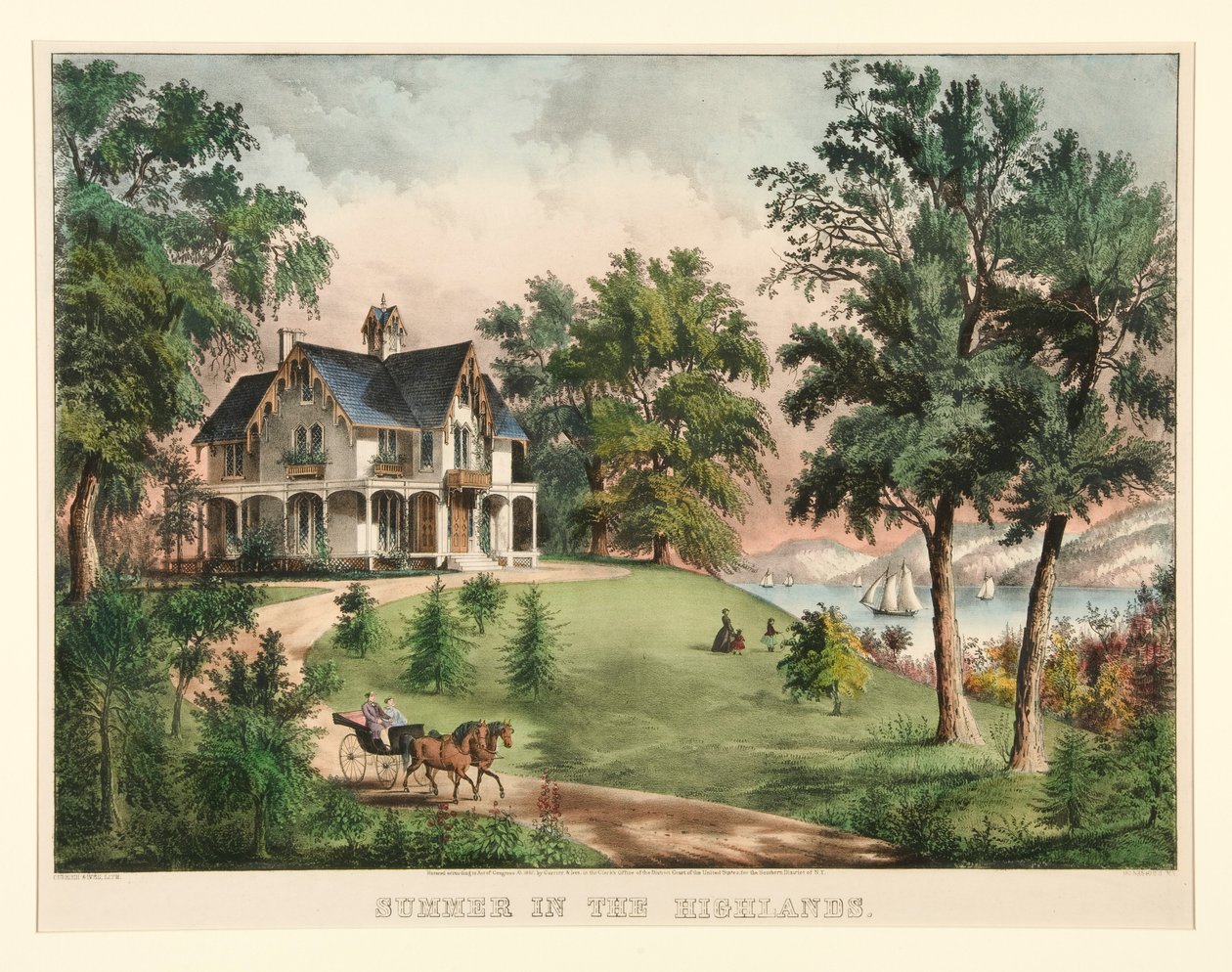 Nyár a Felvidéken alkotó: Currier and Ives