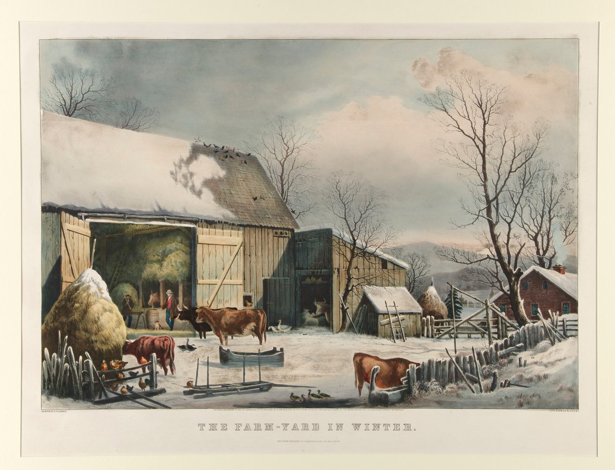 A tanya télen alkotó: Currier and Ives
