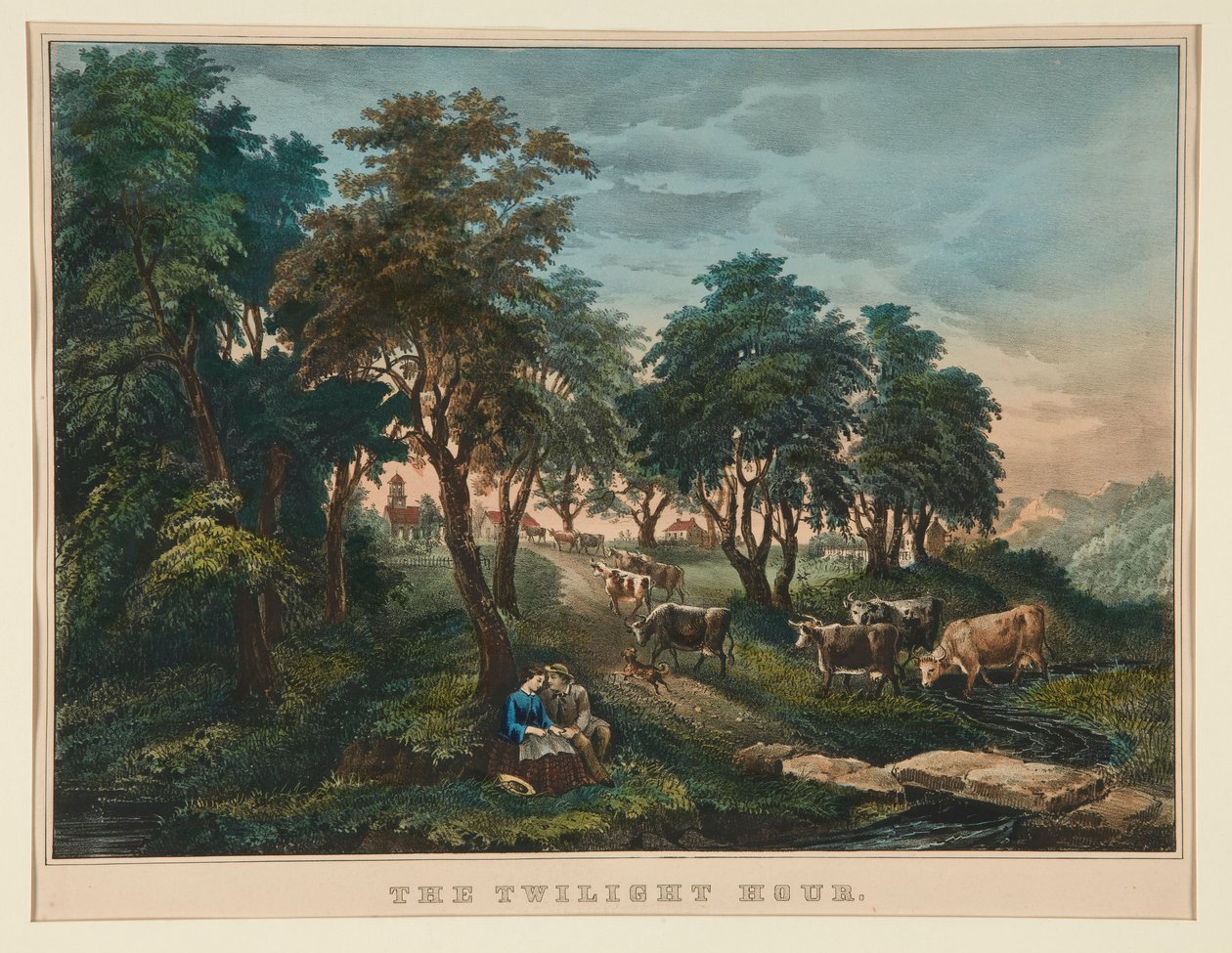Az Alkonyat Óra. alkotó: Currier and Ives