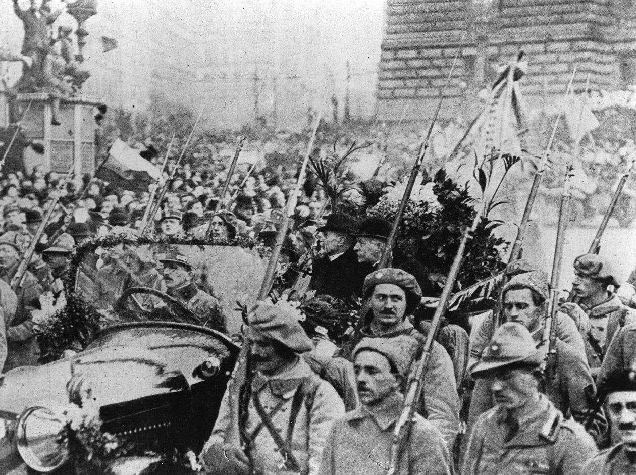 Masaryk belépése Prágába 1918. december 8-án alkotó: Czech Photographer