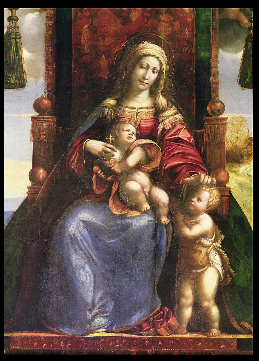 Szűz és gyermek a csecsemő Szent Jánossal alkotó: D. and Garofalo Dossi