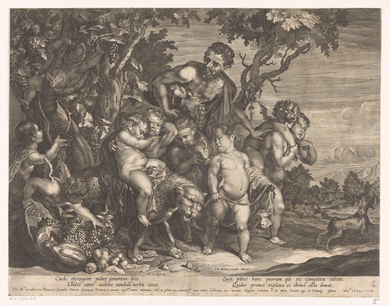 Triomf van Bacchus alkotó: D. Brunn