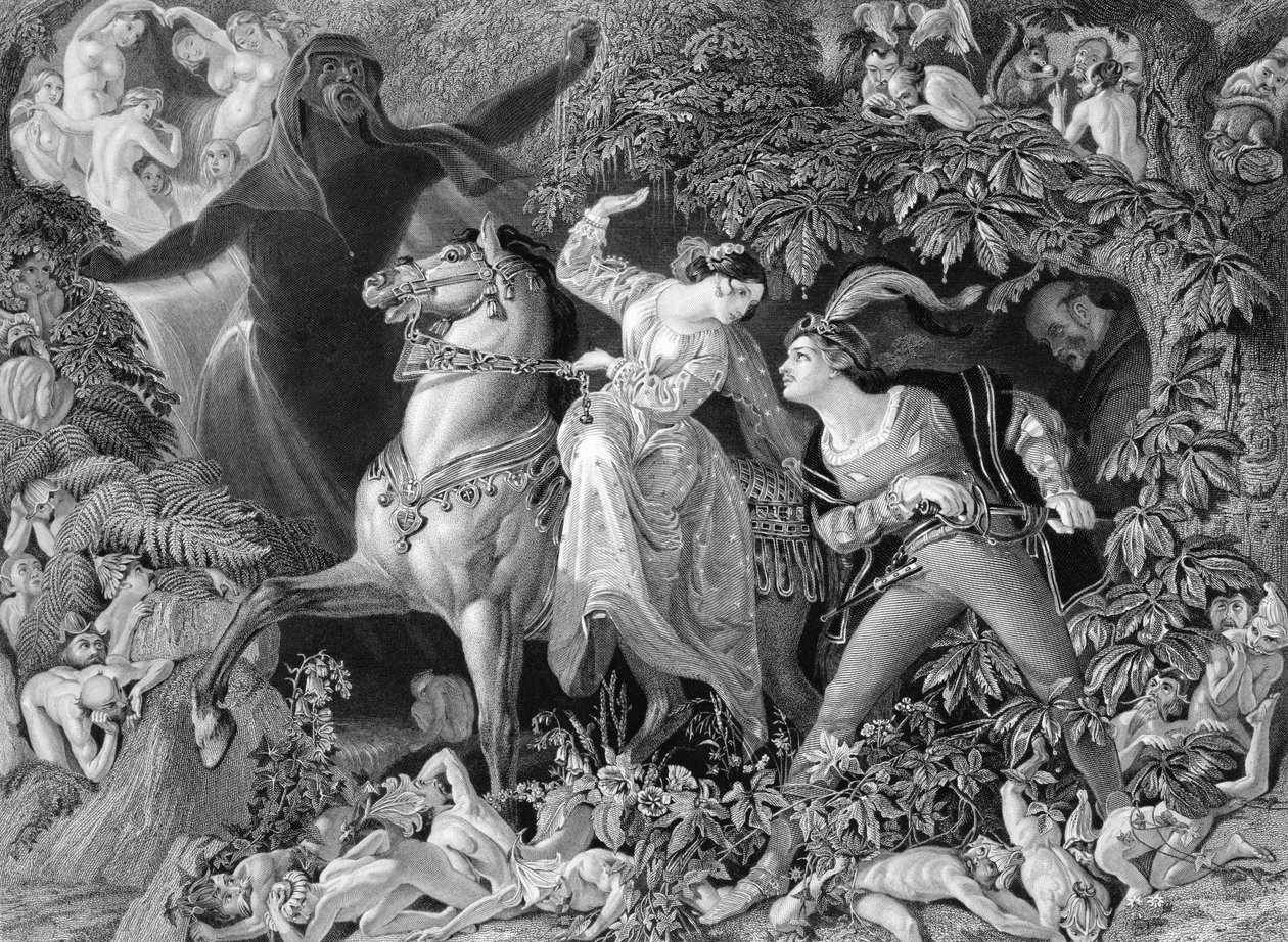 Undine, metszett: Charles W. Sharpe (1818-99) 1855 alkotó: Daniel Maclise