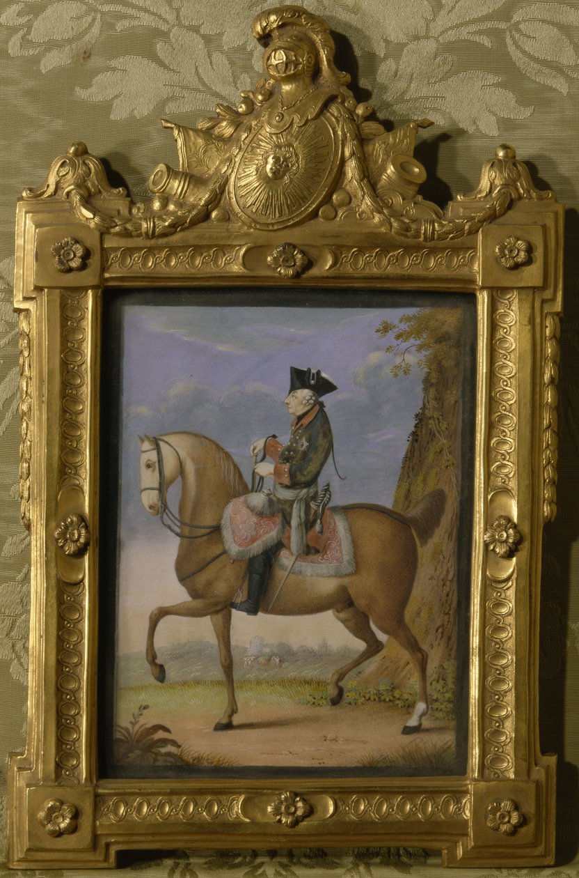 II. Frigyes lóháton alkotó: Daniel Nikolaus Chodowiecki