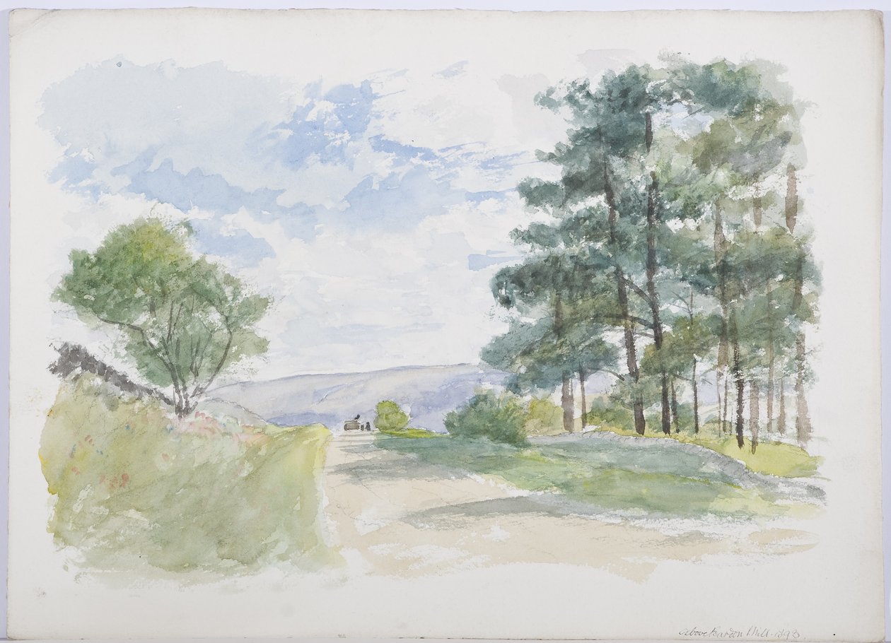 Bardon malom felett, 1893 (ceruza és WC papíron) alkotó: Daniel Oliver