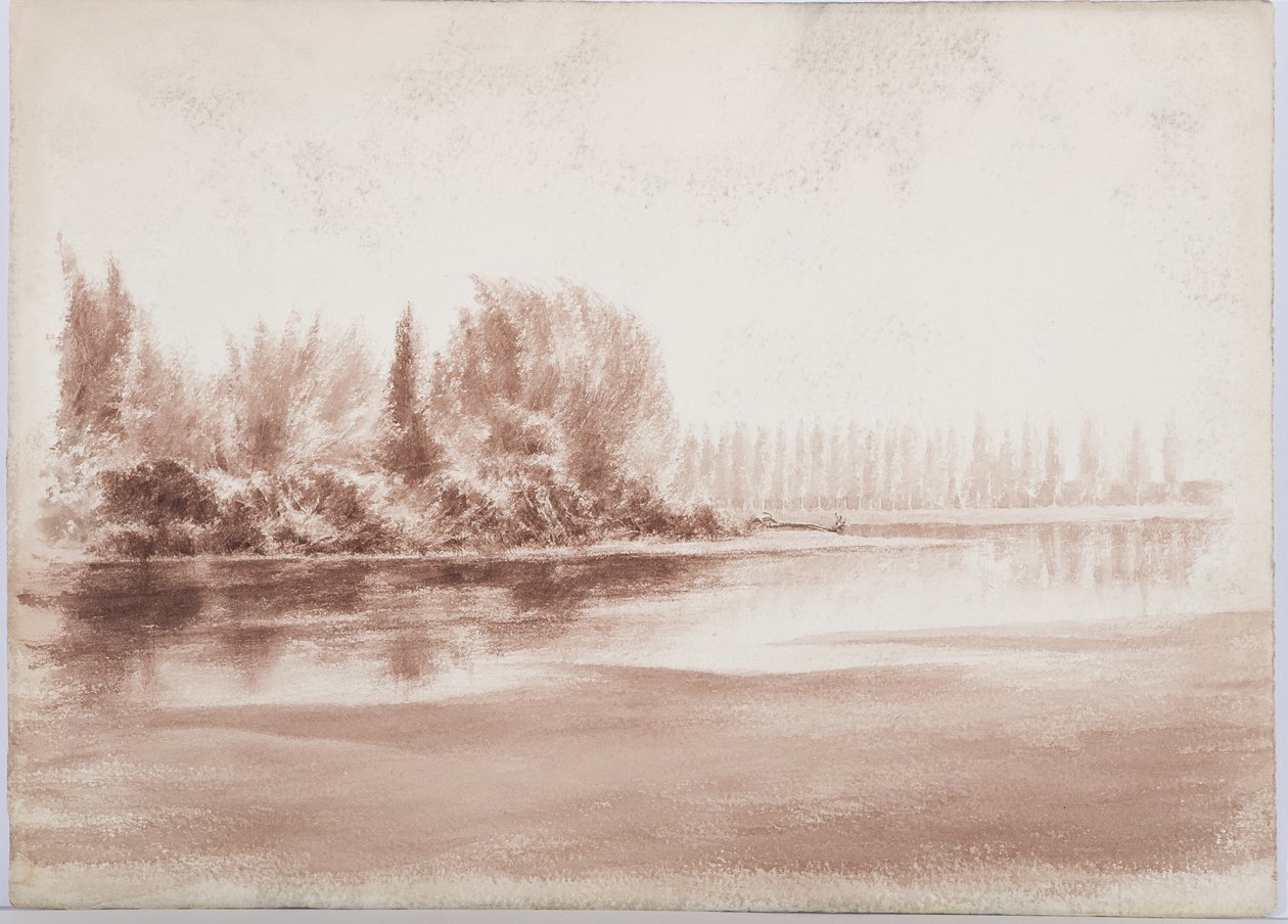 A Loire-on (ceruza és wc papírra) alkotó: Daniel Oliver