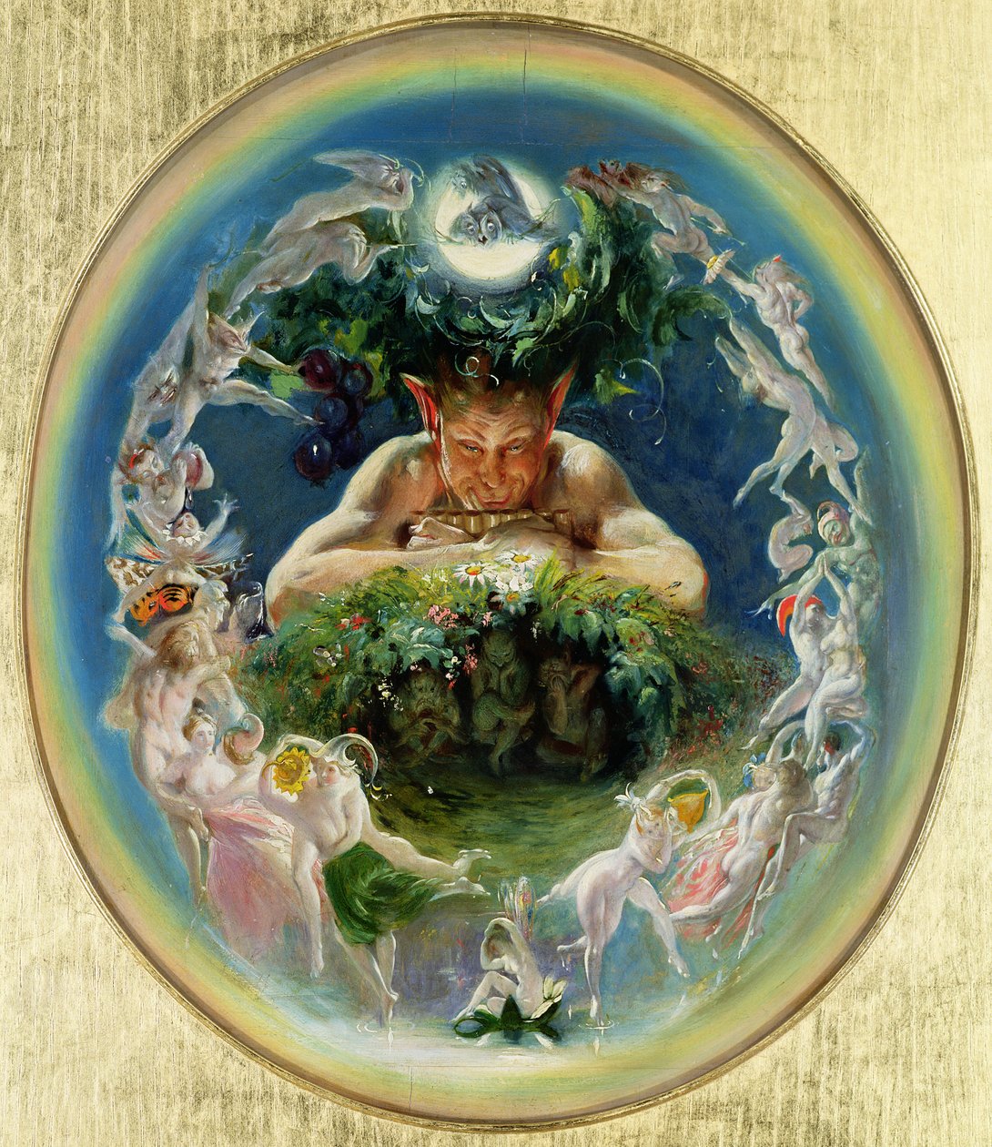 Faun és a tündérek, 1834 körül alkotó: Daniel Maclise