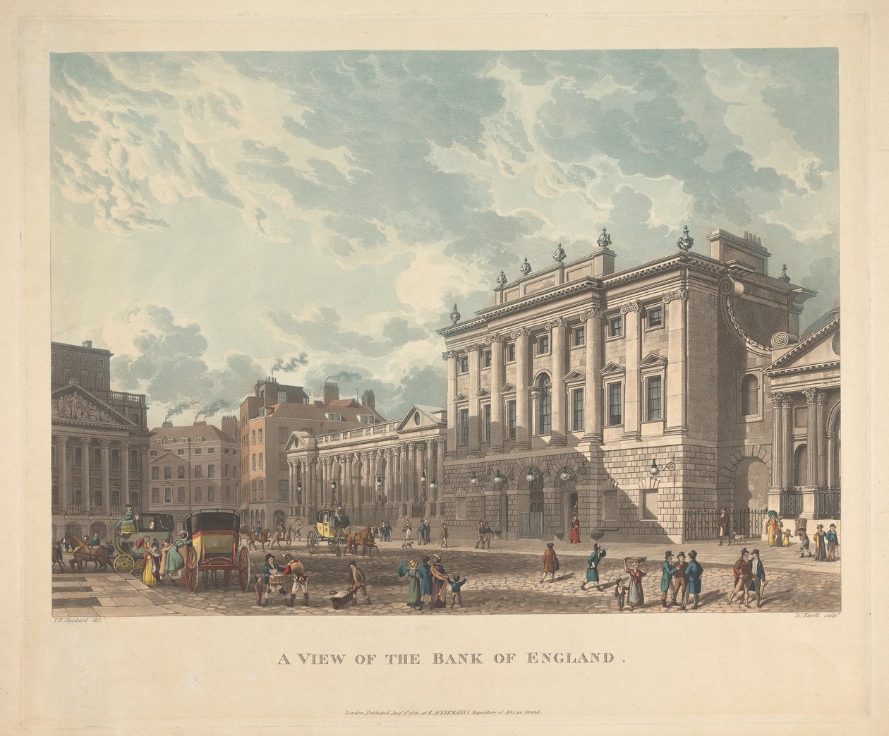 A Bank of England képe alkotó: Daniel Havell