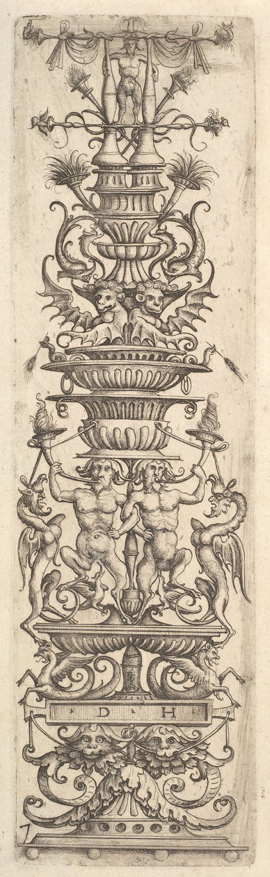 Kandeláber groteszk, kb. 1485-1536. alkotó: Daniel Hopfer