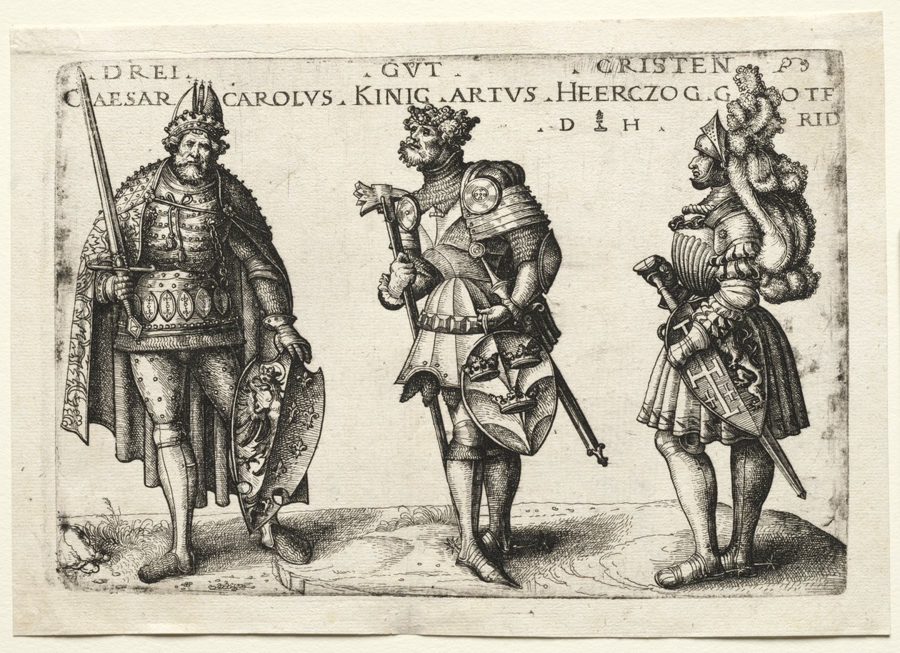Három érdemes keresztény 1516 után. alkotó: Daniel Hopfer