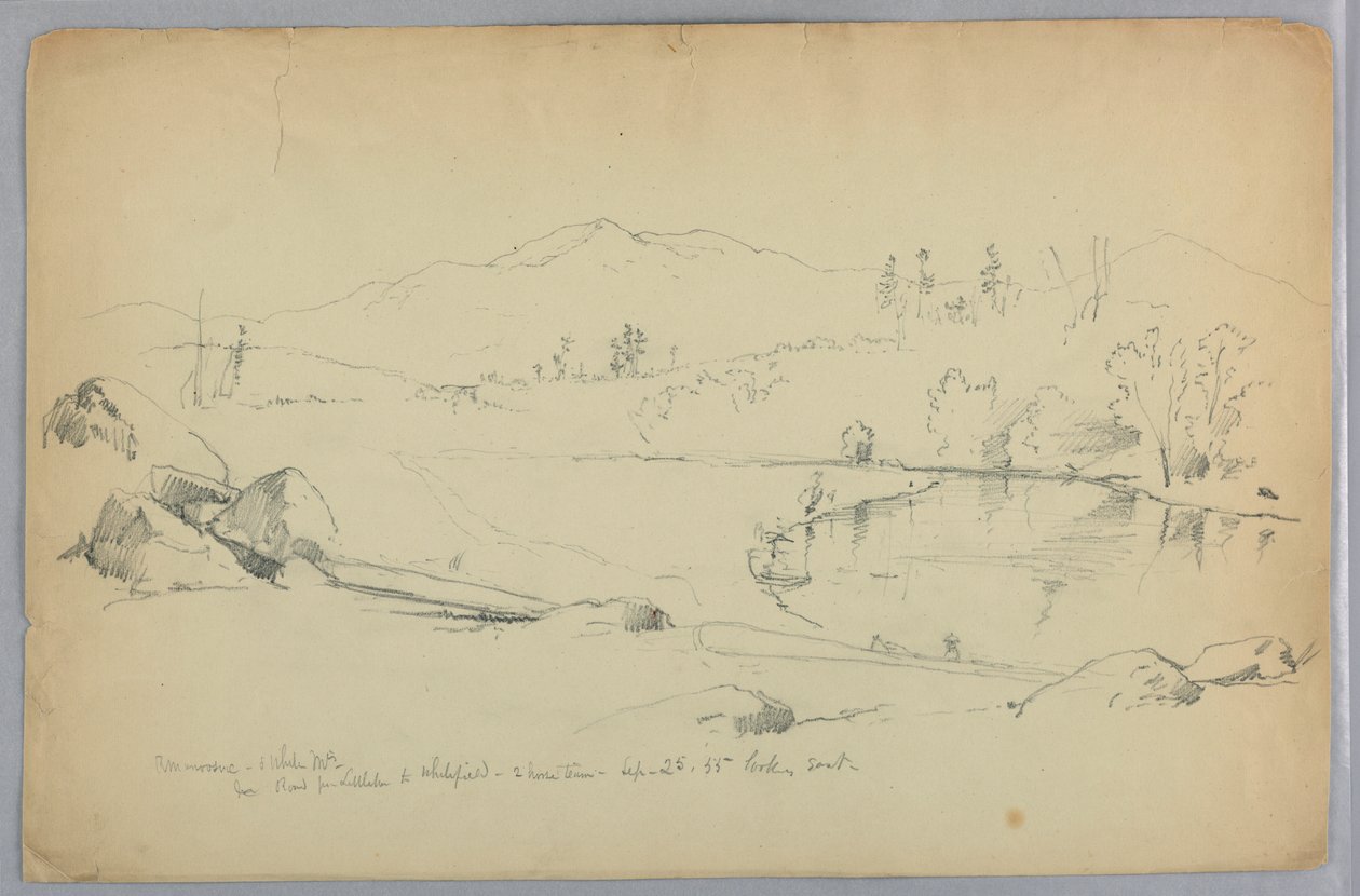Ammonoosuc River and White Mountains, N.H. alkotó: Daniel Huntington