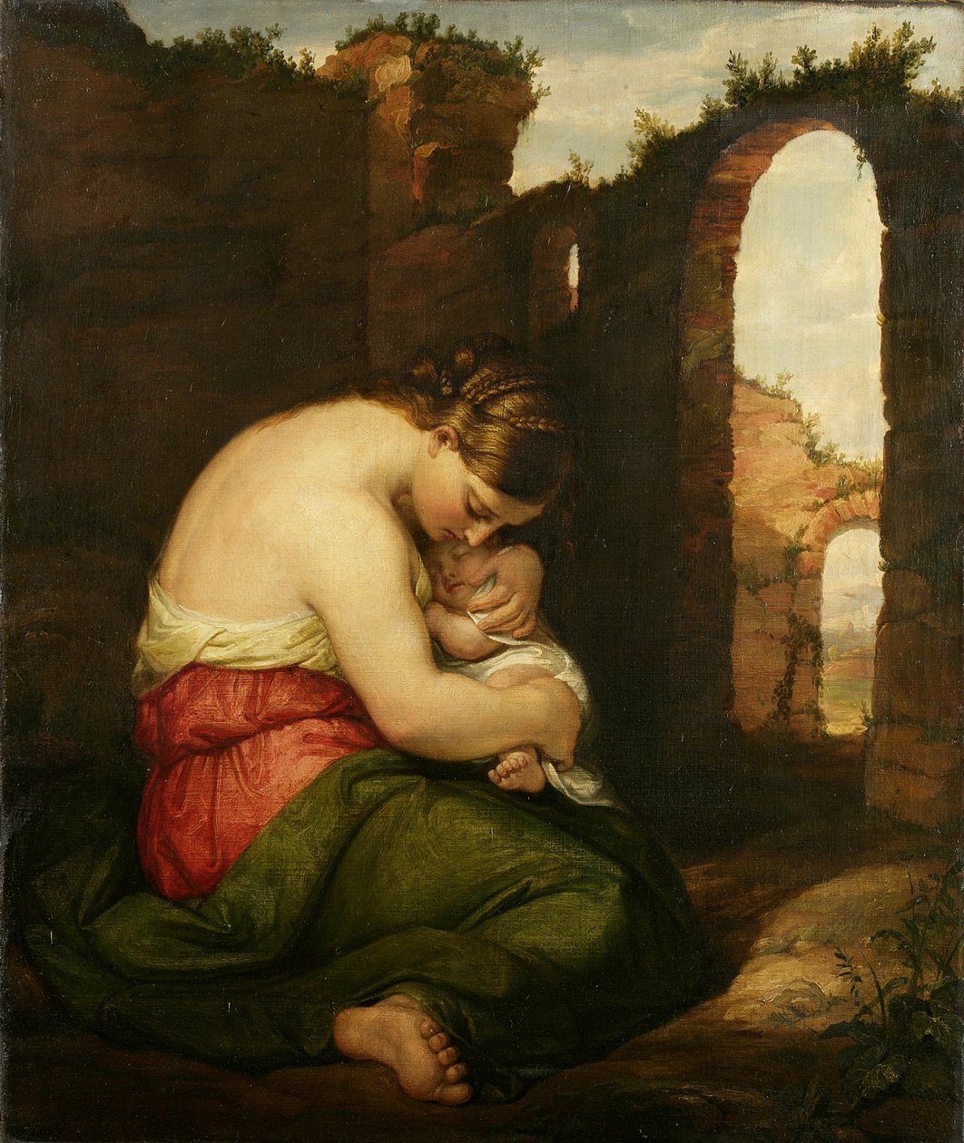 Anya és gyermeke, 1849 alkotó: Daniel Huntington