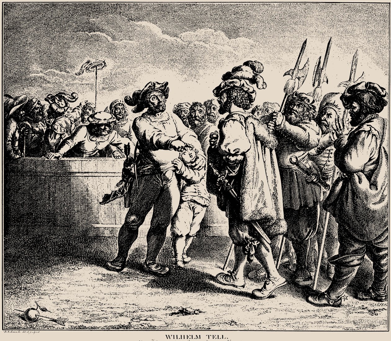 Wilhelm Tell, 1781. alkotó: Daniel Nikolaus Chodowiecki