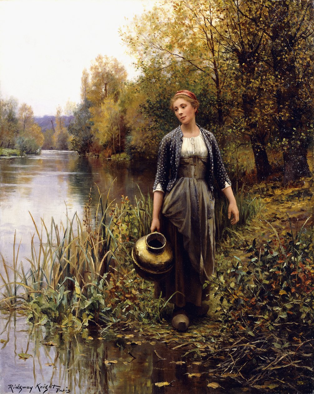 A víz szélén, alkotó: Daniel Ridgway Knight