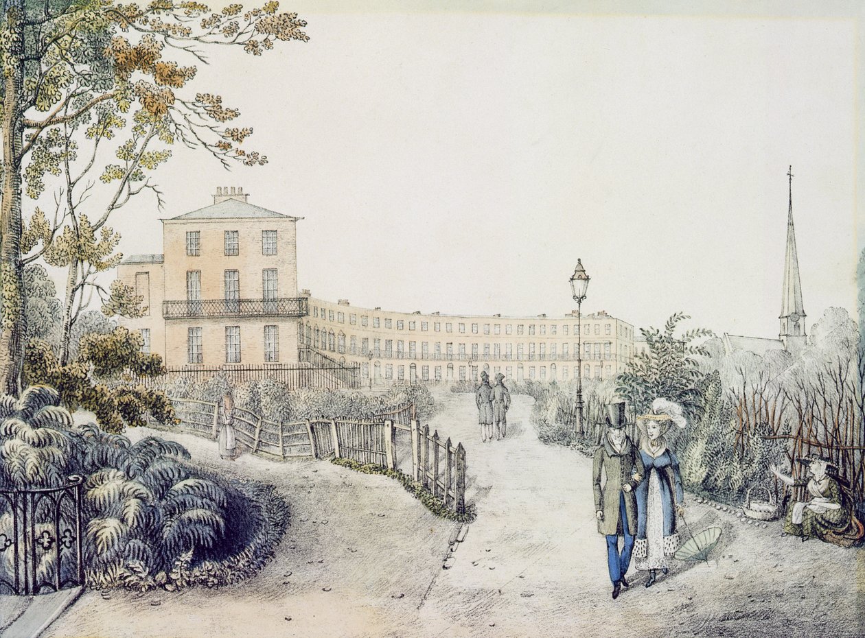 The Crescent, Cheltenham, 1821 alkotó: Daniel Thomas Egerton