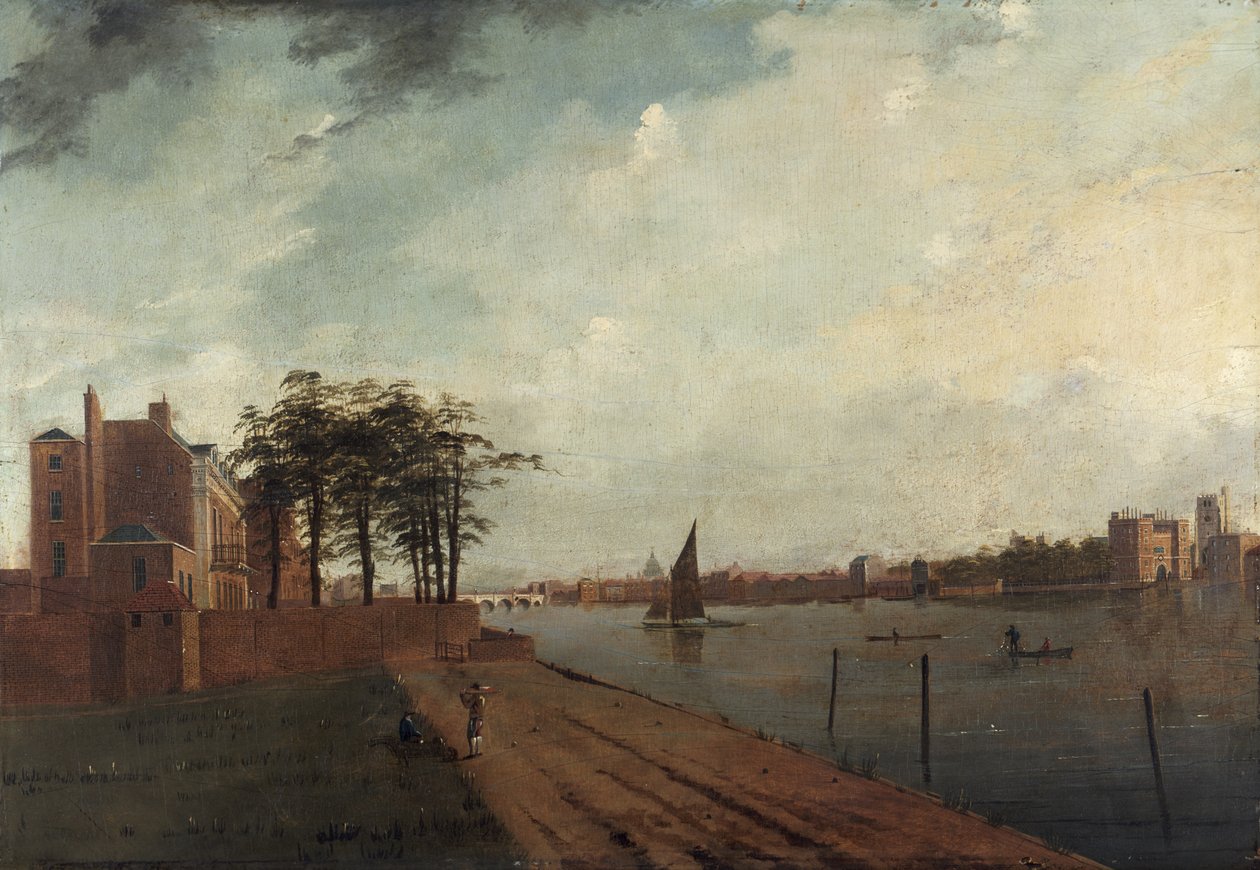 "Lambeth-palota a Millbankból", 1808 alkotó: Daniel Turner