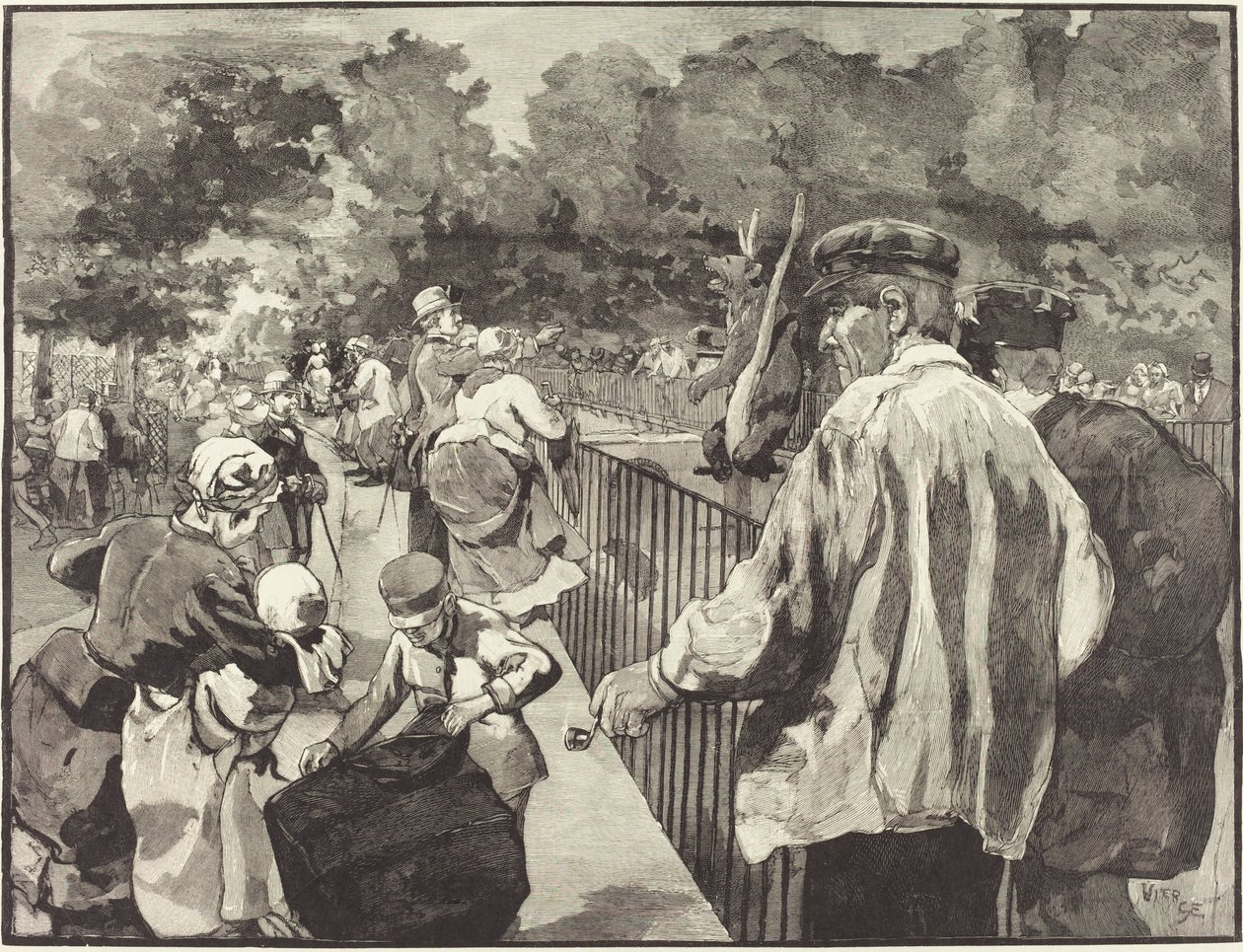 A Jardin des Plantesben alkotó: Daniel Vierge