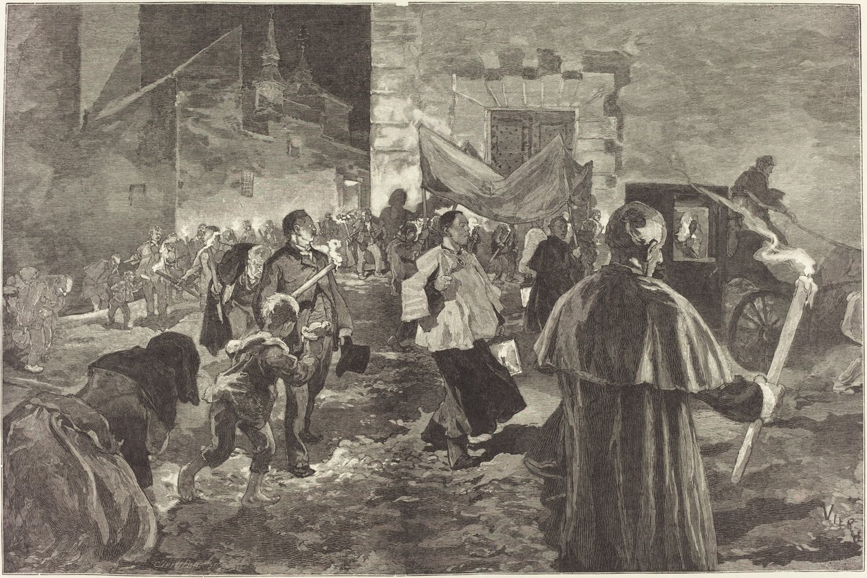 Spanyolország. Viaticum alkotó: Daniel Vierge