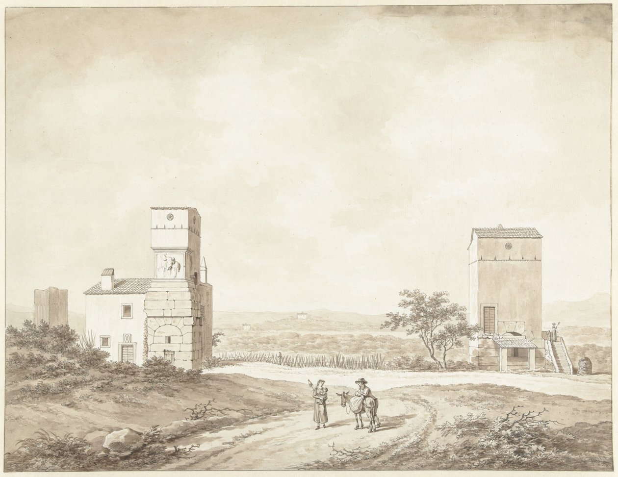 A Villa Adriana romjai Tivoli közelében alkotó: Daniël Dupré
