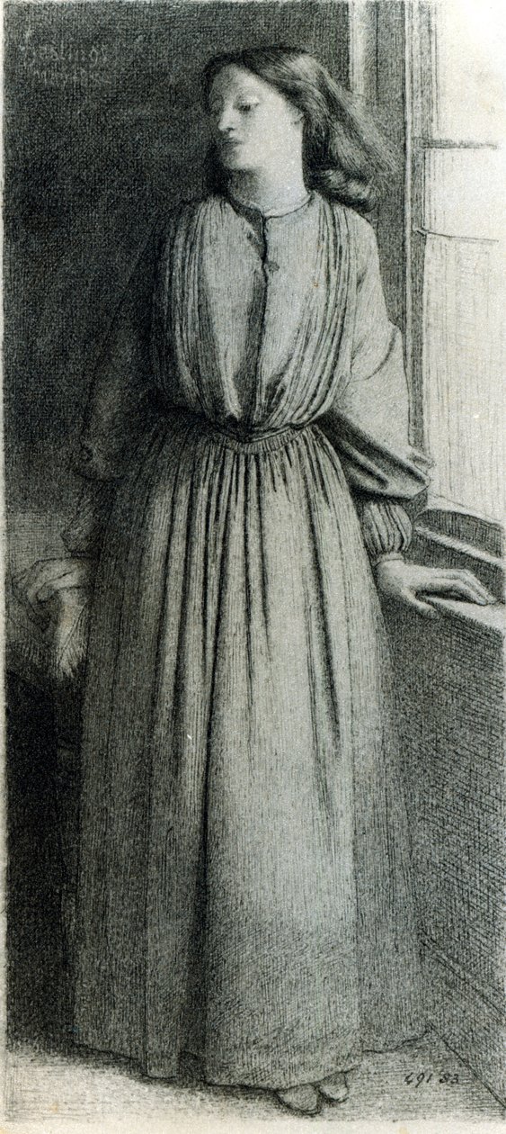 Elizabeth Siddal, 1854. május (toll és tinta) alkotó: Dante Gabriel Charles Rossetti