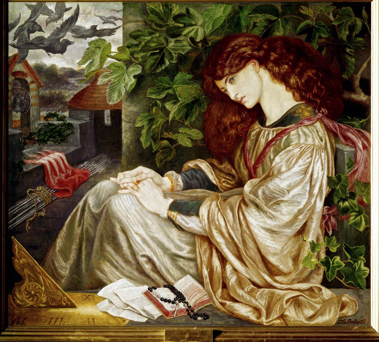 La Pia ... (festmény vászonra) alkotó: Dante Gabriel (after) Rossetti