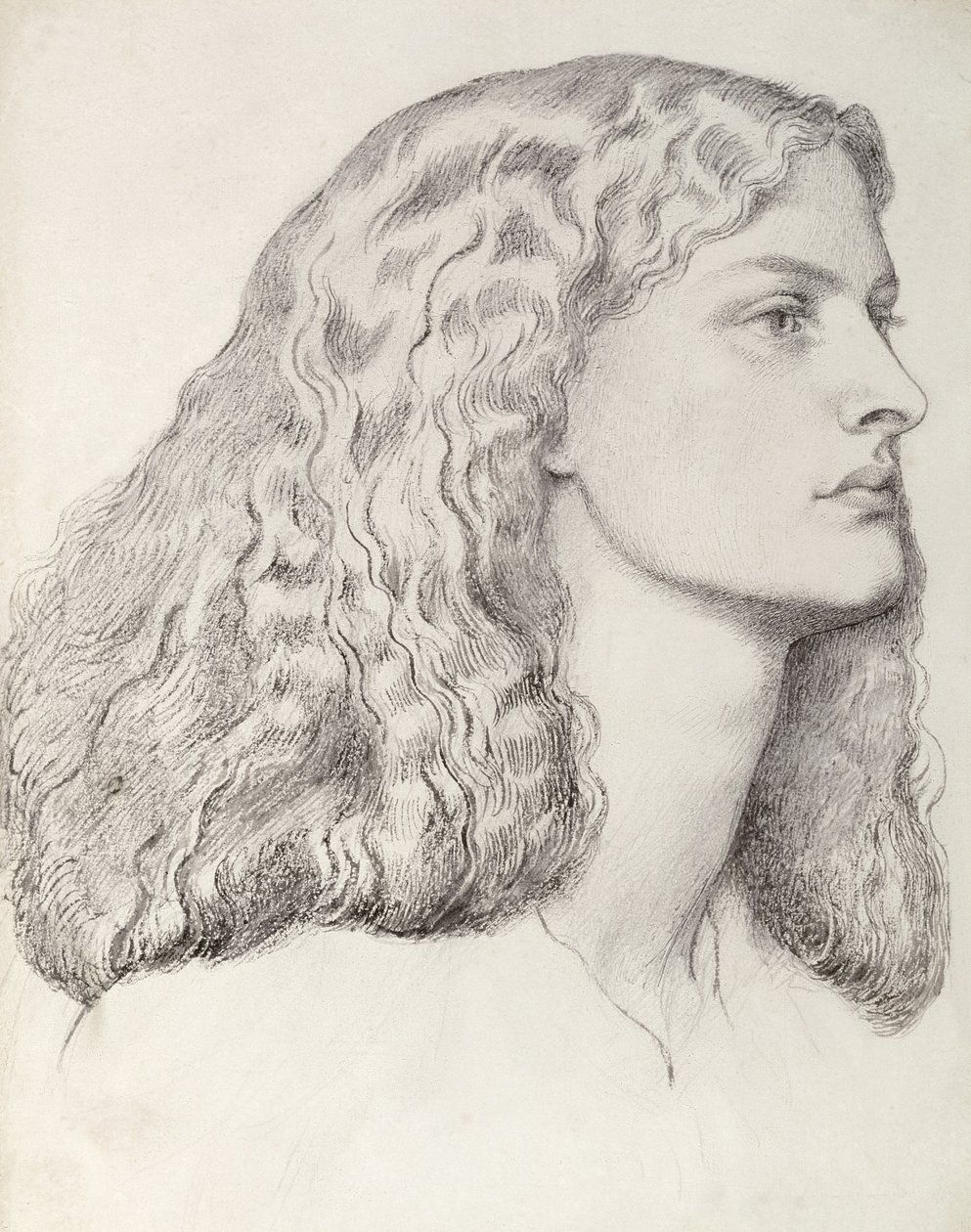 Annie Miller (toll és tinta) alkotó: Dante Gabriel Charles Rossetti