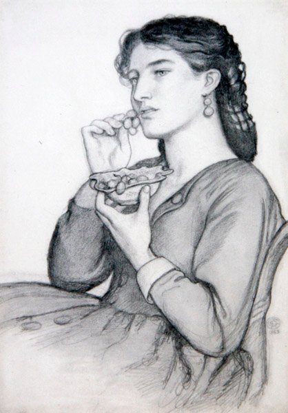 Tanulmány a „Sweet Tooth” számára alkotó: Dante Gabriel Charles Rossetti