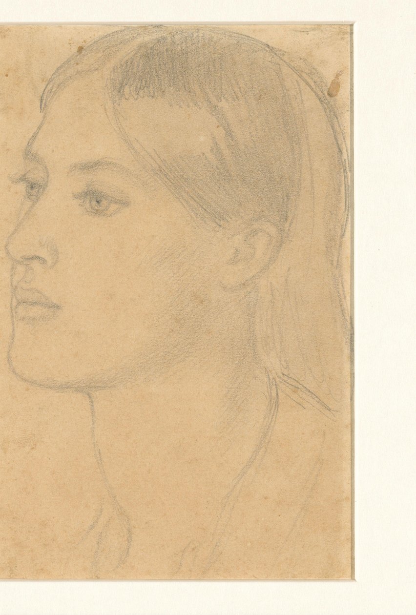 női fej alkotó: Dante Gabriel Rossetti (attributed to)