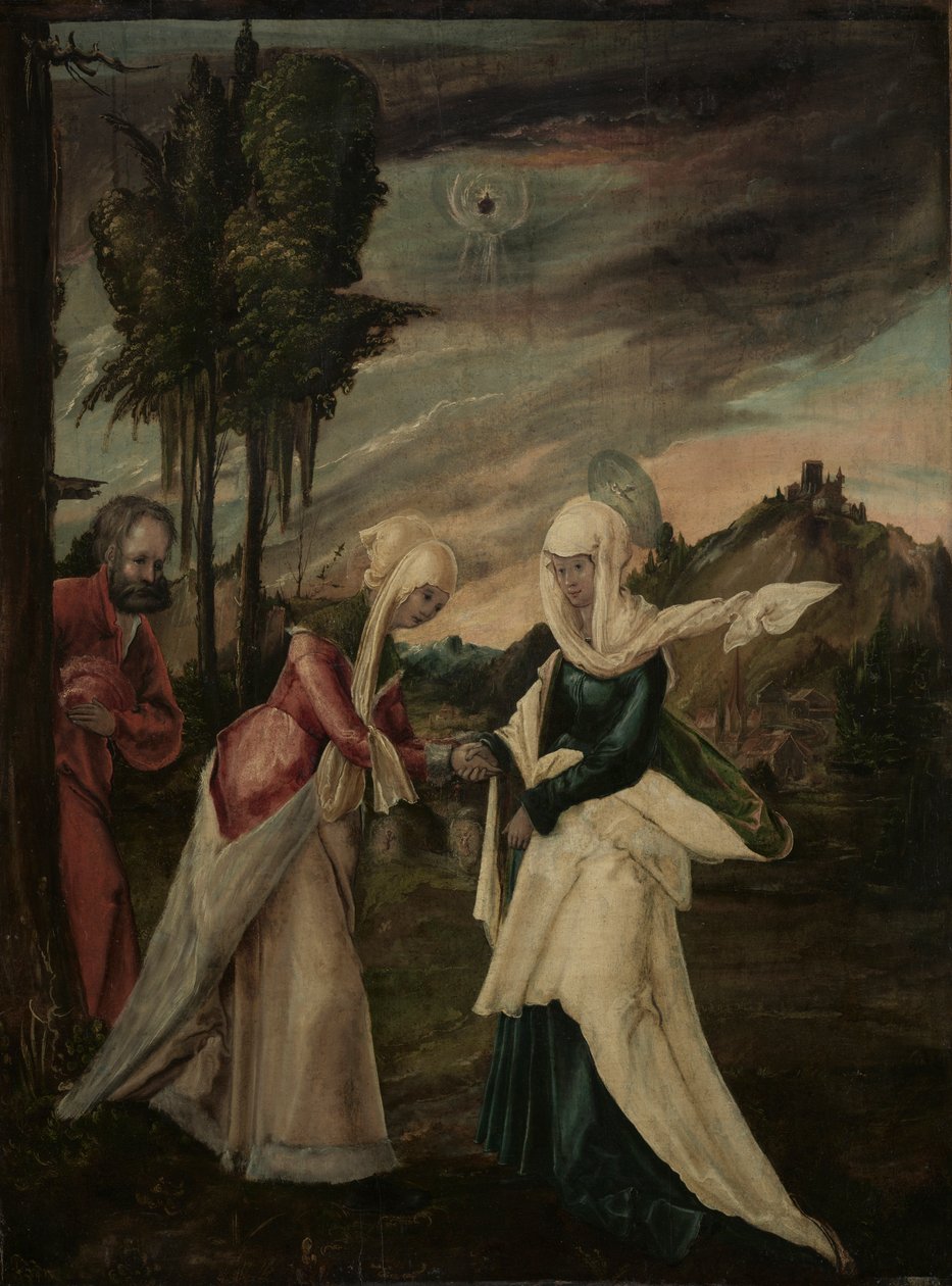 A látogatás, 1530-1550 körüli (olaj, fa) alkotó: Danube School