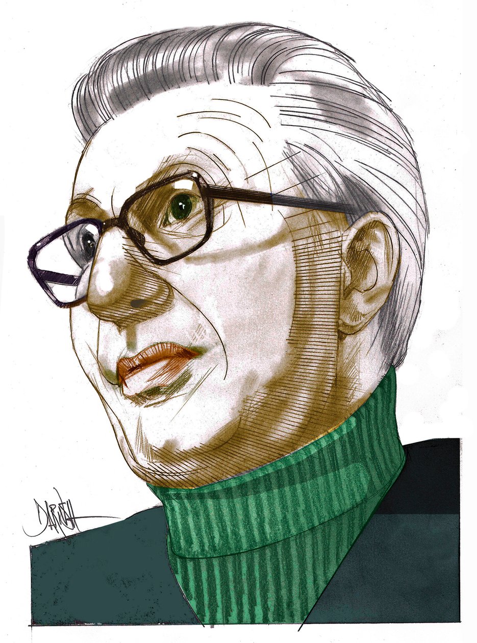 Piero Scanziani, 2022 (digitális színes ceruzarajz) alkotó: Dariush Radpour