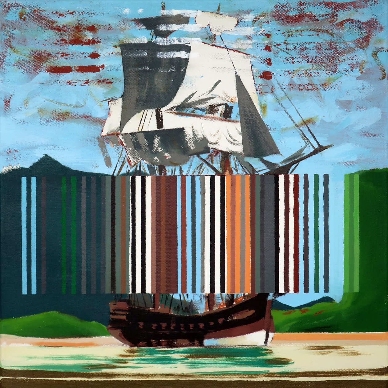 Bark Endeavour, 2019 (acillal vászonra) alkotó: Darren Coffield