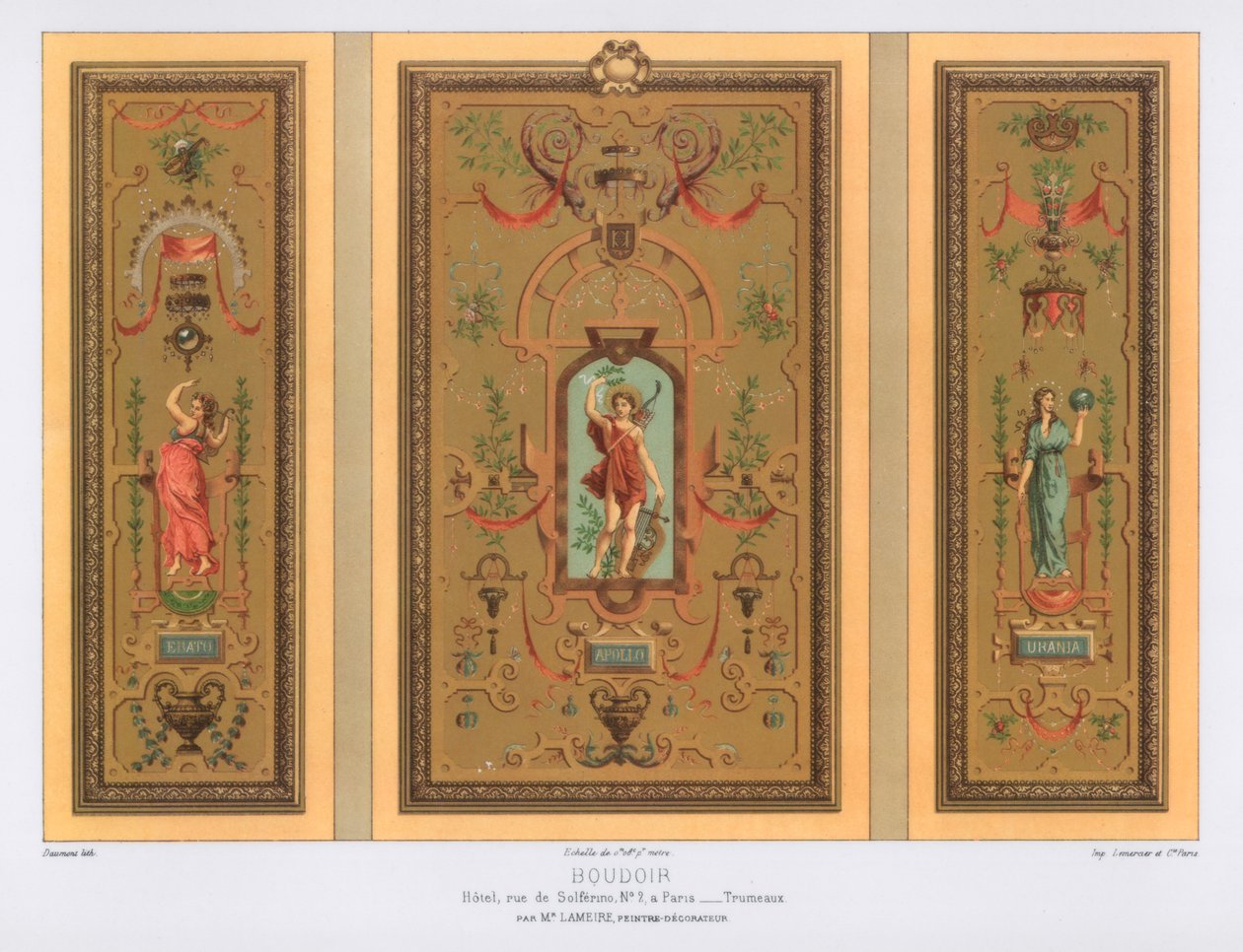 Budoár, Rue de Solferino, Párizs, 19. század. alkotó: Daumont