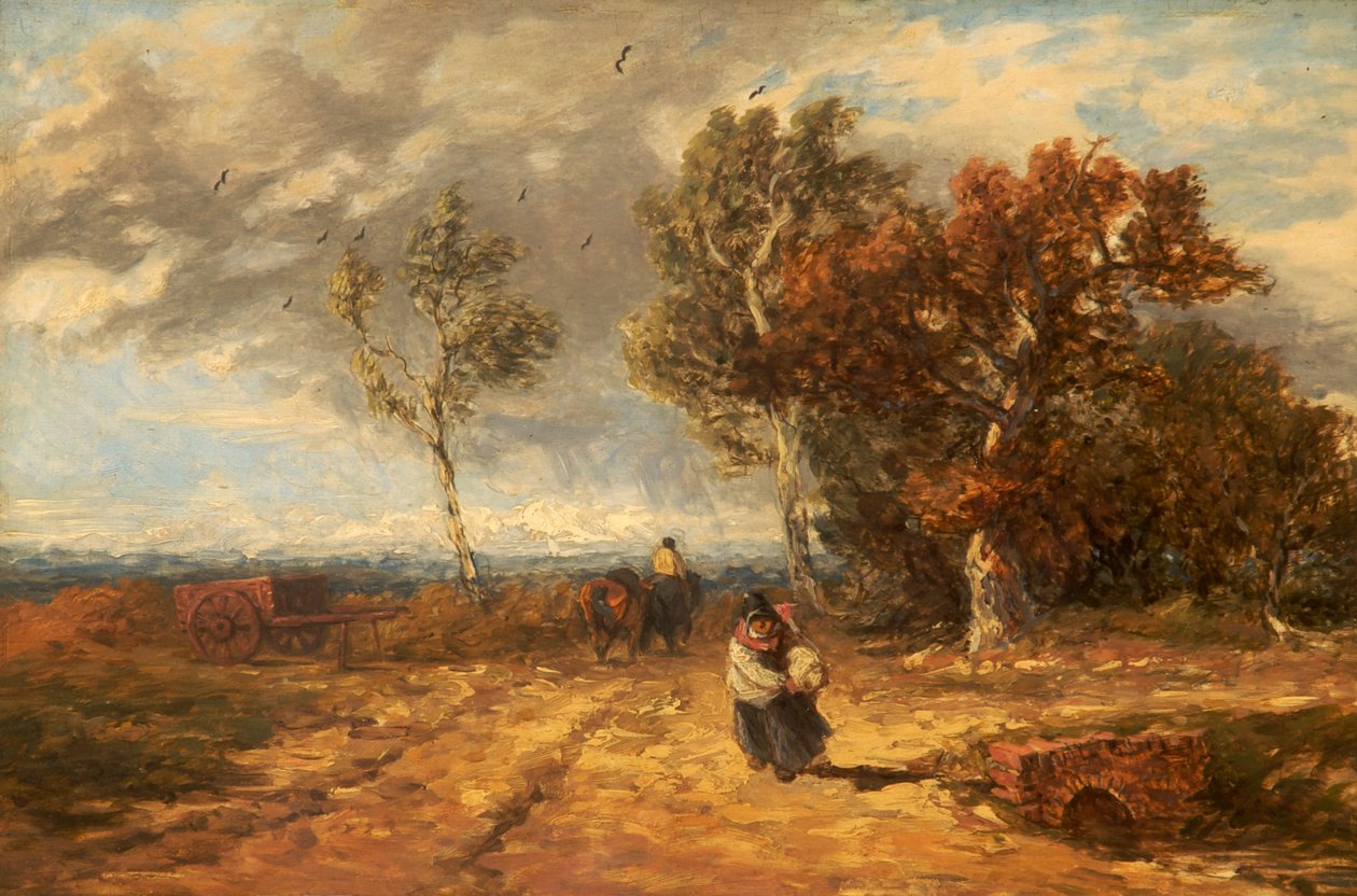 Közös út: Szeles nap, 1840-59 körül alkotó: David Cox
