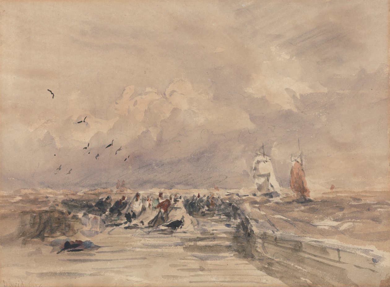 Dieppe móló, merev szellő alkotó: David Cox