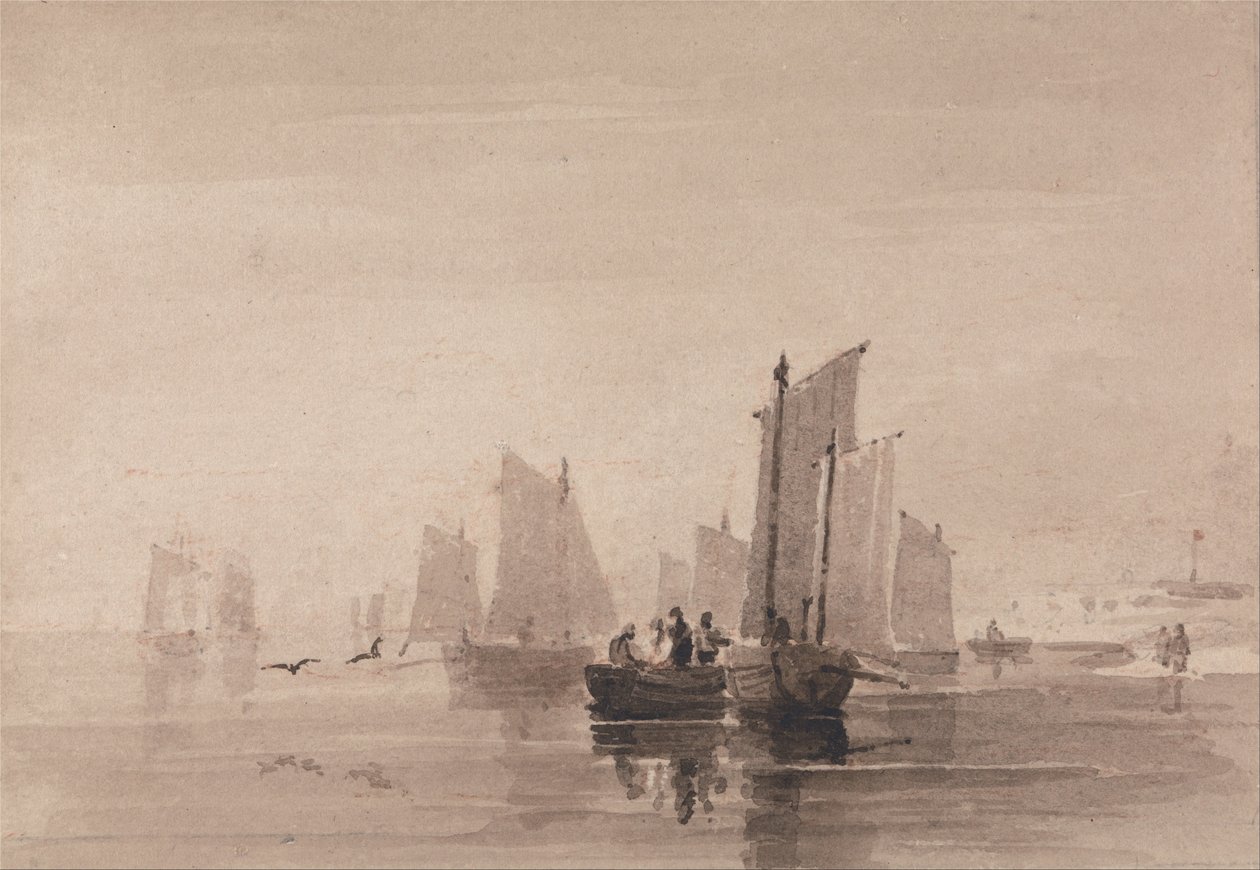 Horgászat Hastings mellett alkotó: David Cox