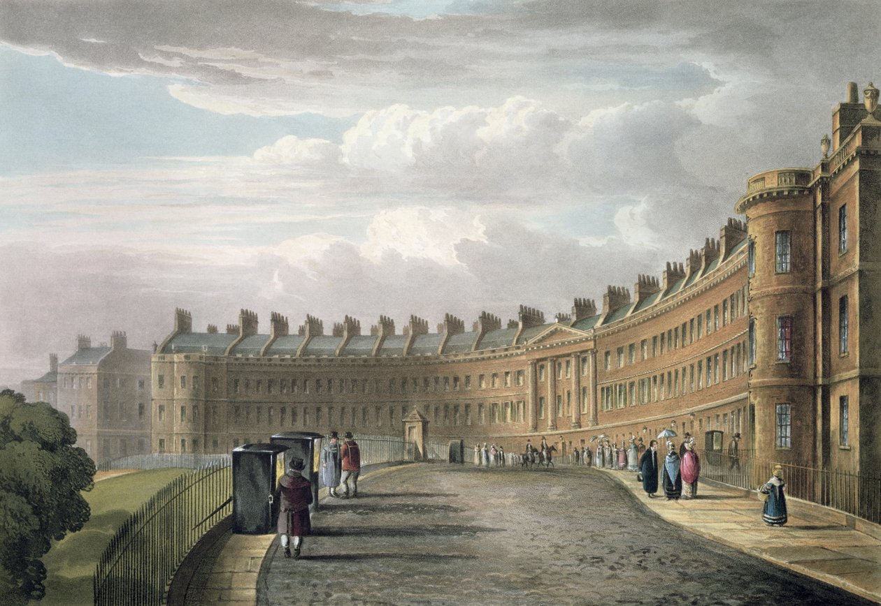 Lansdown Crescent, Bath, 1820 alkotó: David Cox