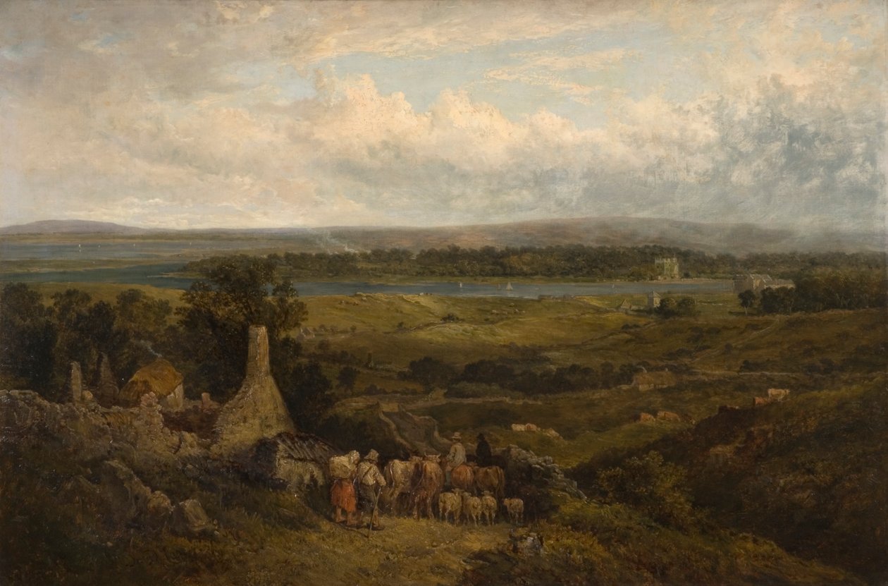 Menlough kastély, Galway, Írország alkotó: David Cox