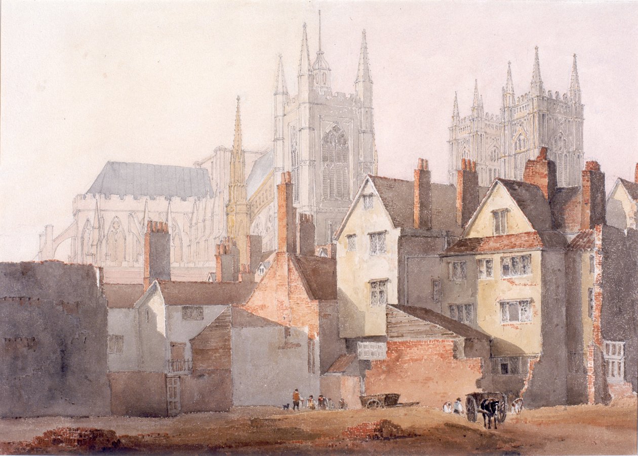 Old Westminster, 1811 (ceruza és wc szőtt papíron) alkotó: David Cox