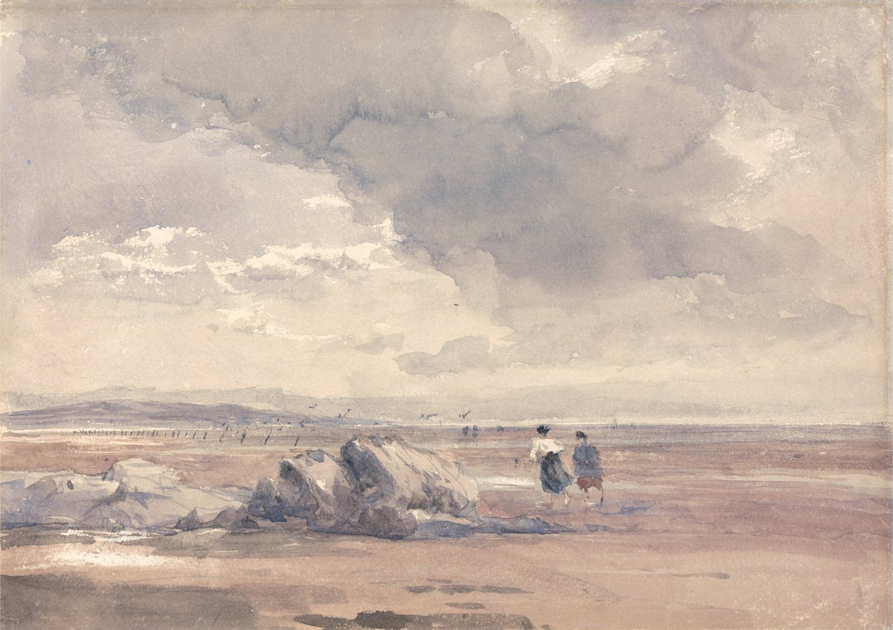 Lancaster Sands -en, apály idején alkotó: David Cox