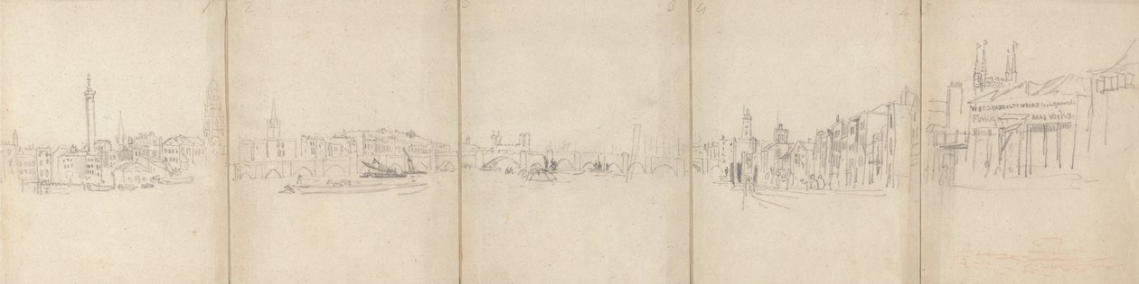 Panorama Old London Bridge alkotó: David Cox