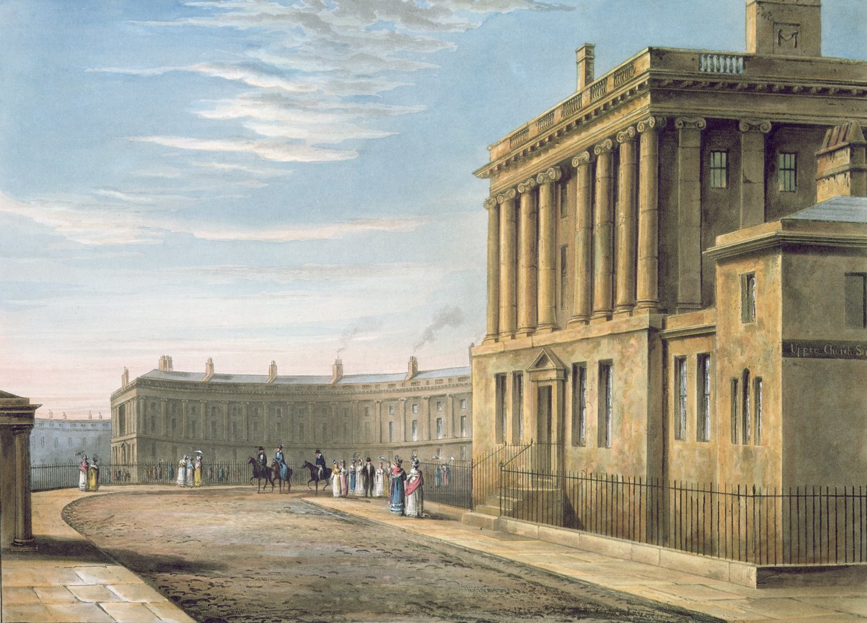 The Royal Crescent, Bath 1820 alkotó: David Cox