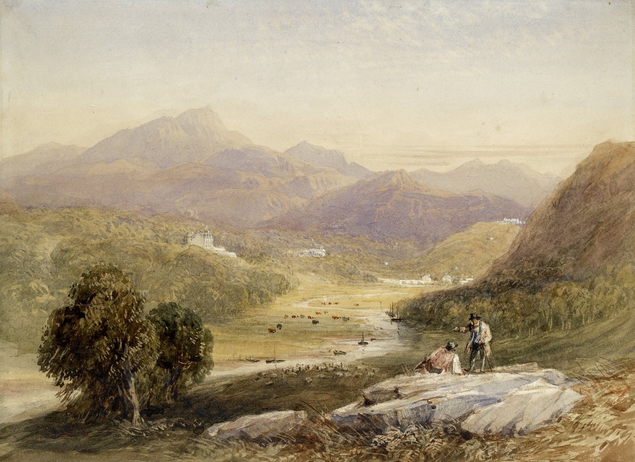 Ffestiniog völgye, Merionethshire (akvarell papíron) alkotó: David Cox