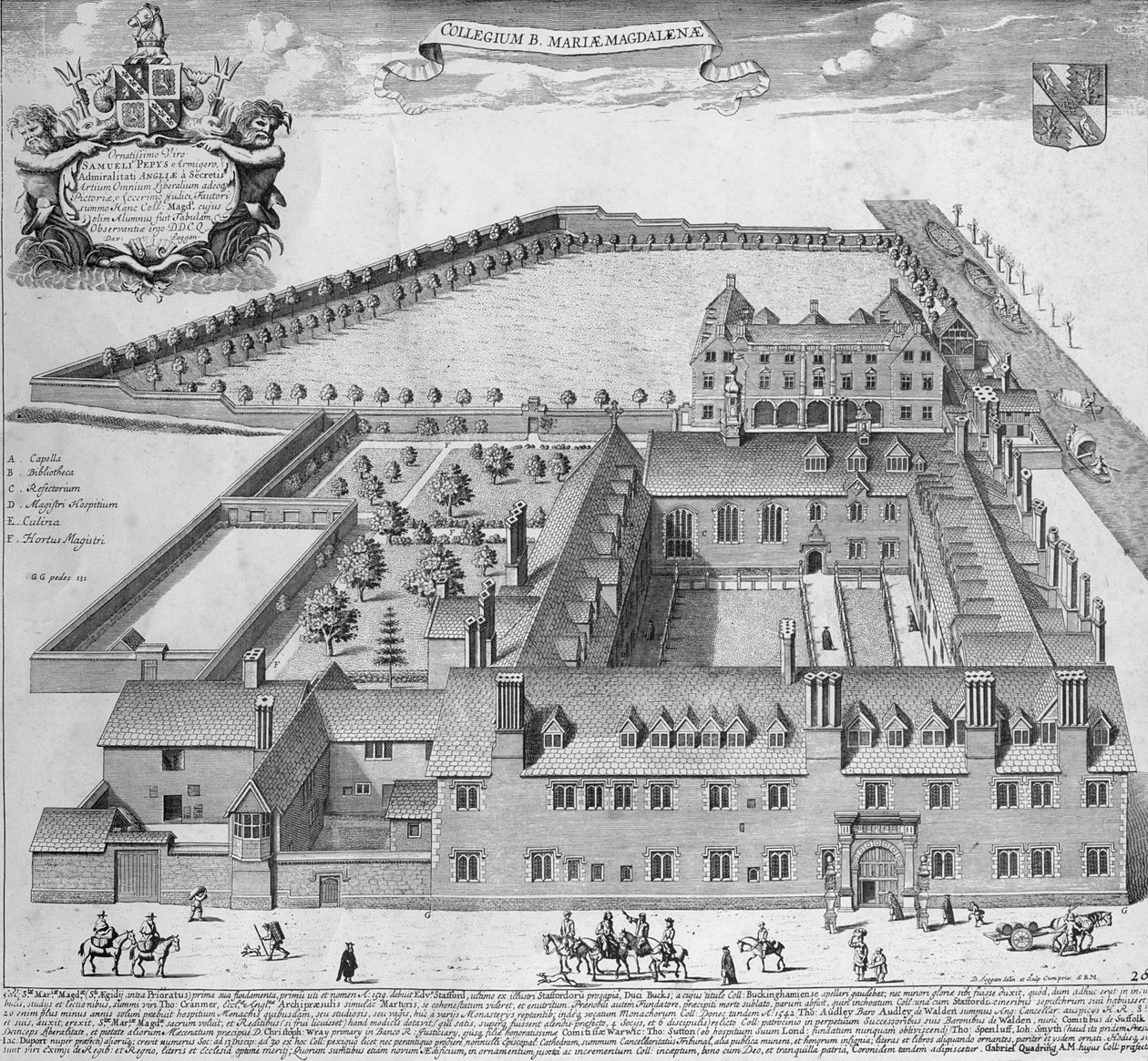 Magdalene College, Cambridge alkotó: David Loggan