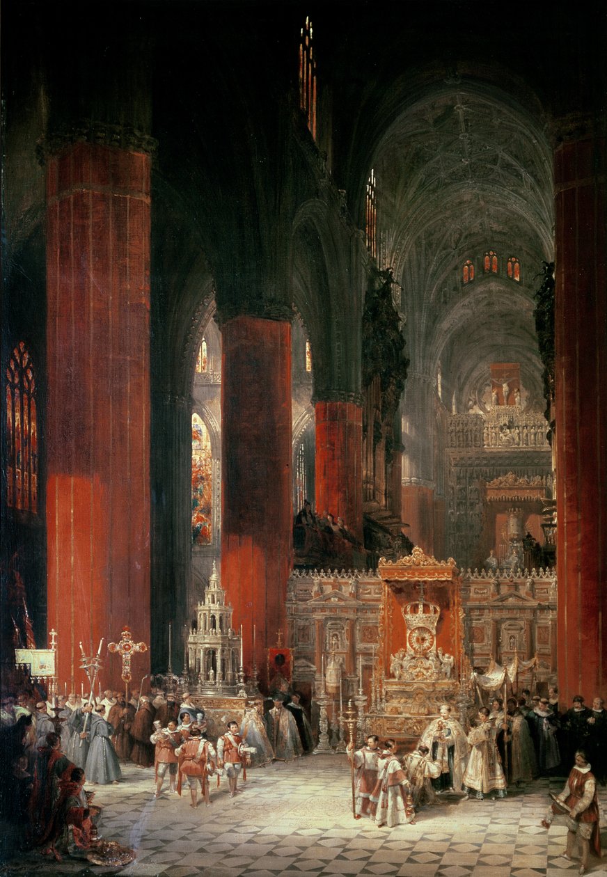 Körmenet a sevillai katedrálisban, 1833 alkotó: David Roberts