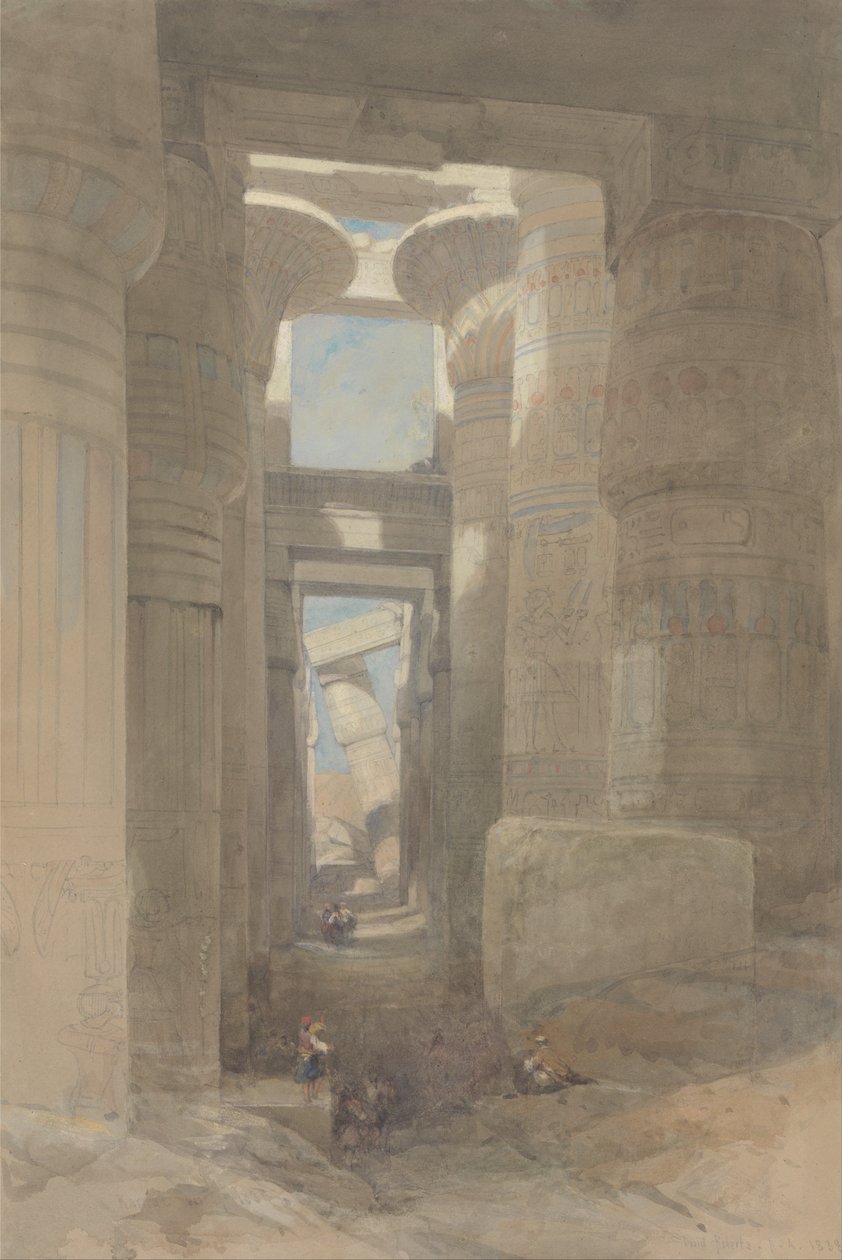 Amun Karnak nagy temploma, The Hypostyle Hall alkotó: David Roberts