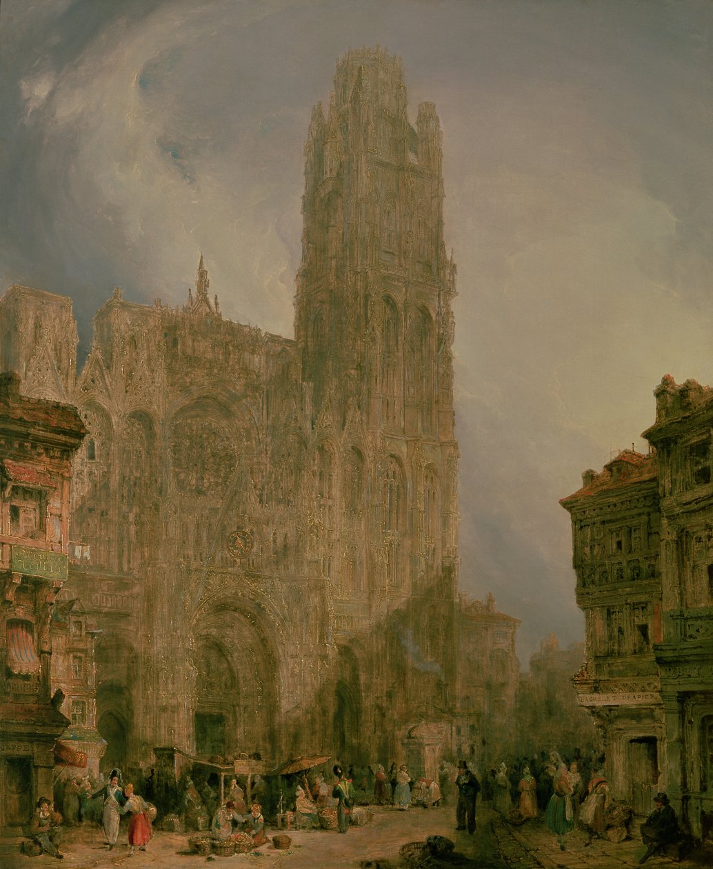 A Notre Dame nyugati frontja, Rouen alkotó: David Roberts