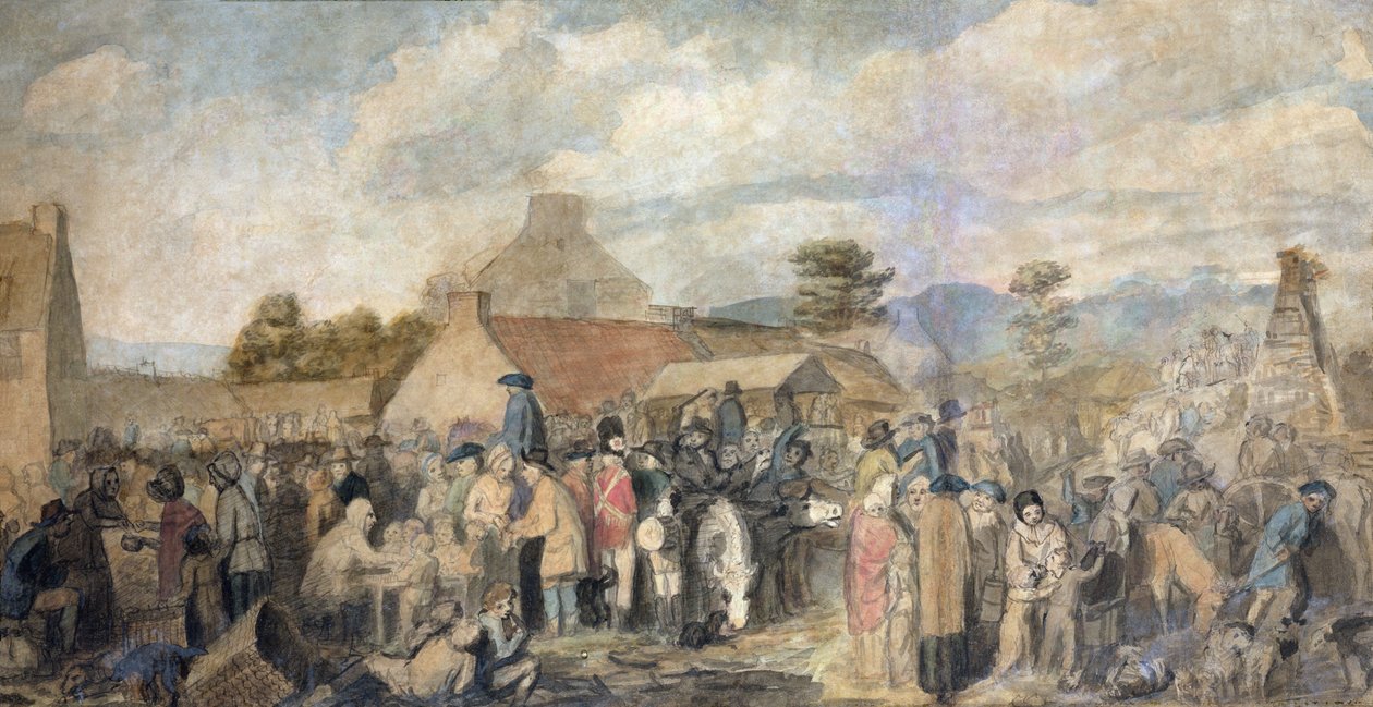 Pitlessie vásár, 1804 alkotó: David Wilkie